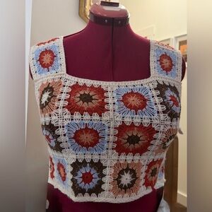 Crochet Patterned Women's Top
